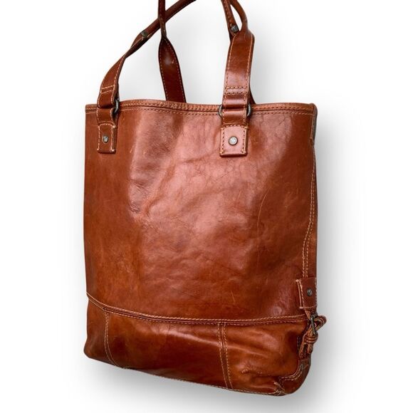 Abercrombie and Fitch Whiskey Leather Tote Bag - Picture 15 of 15